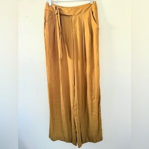 Zara Mustard Yellow Wide-Leg Pants